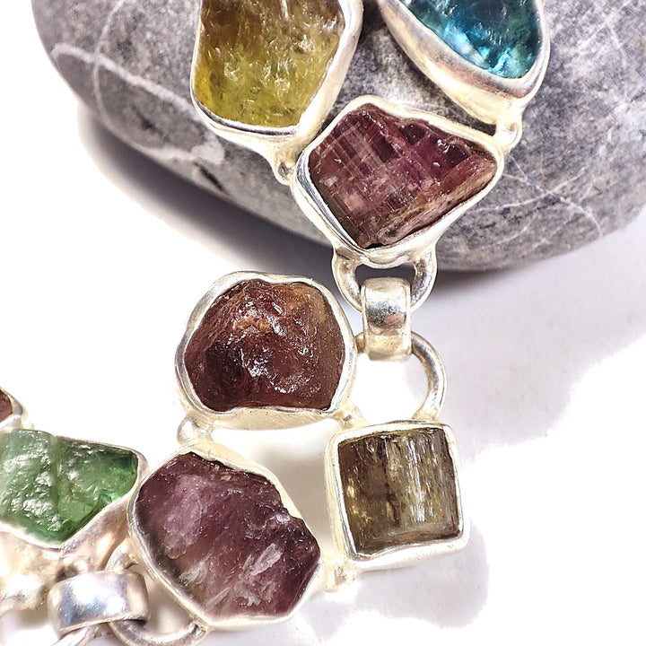 BRACCIALE NAYA con Tormalina grezza in argento 925