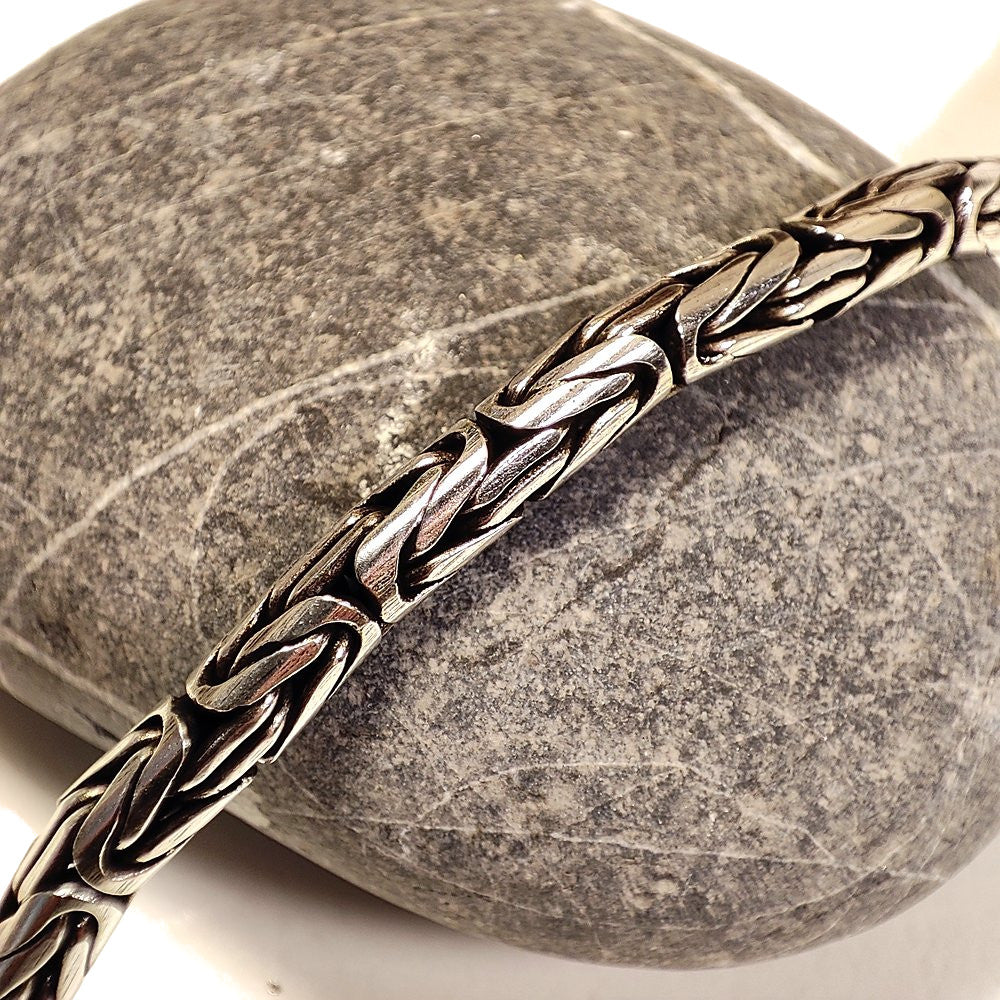 Bracciale Uomo Maglia Bizantina tonda