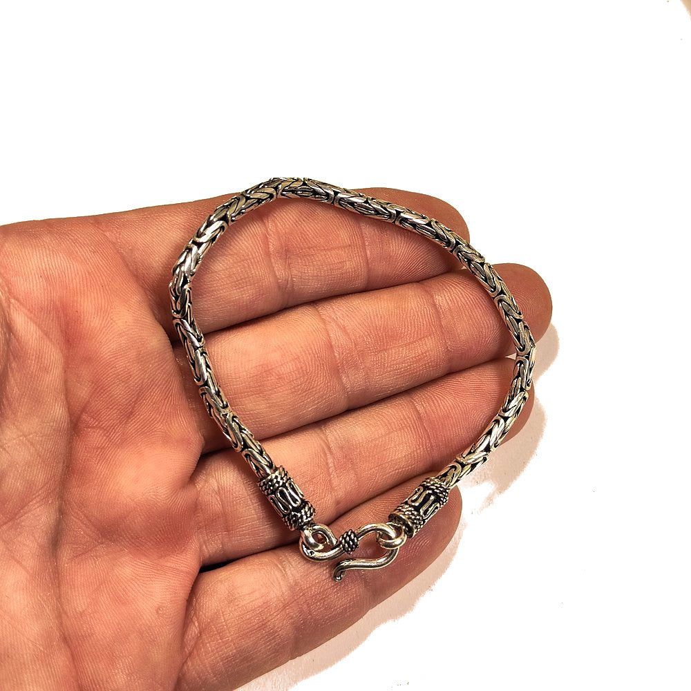 Bracciale Uomo Maglia Bizantina tonda