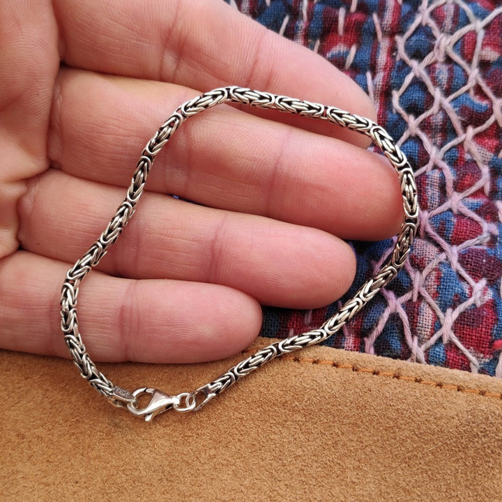 Bracciale Uomo Maglia Bizantina Quadrata