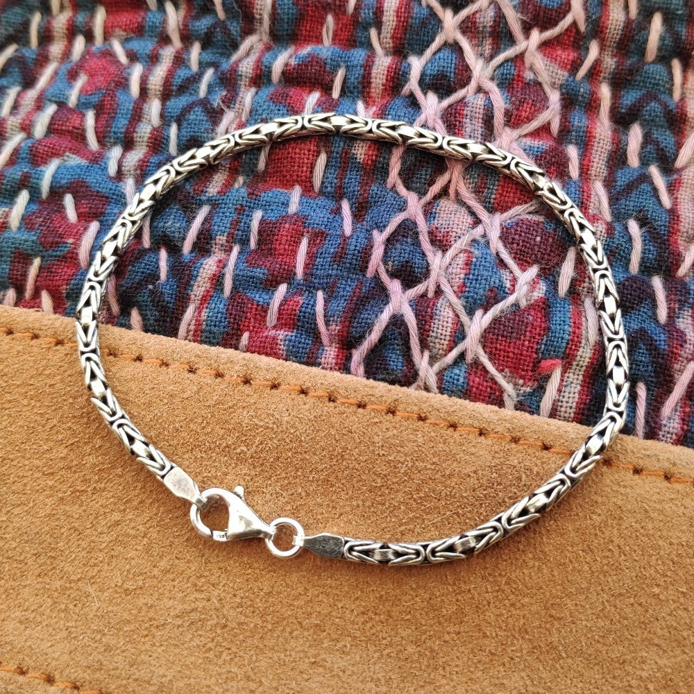 Bracciale Uomo Maglia Bizantina Quadrata