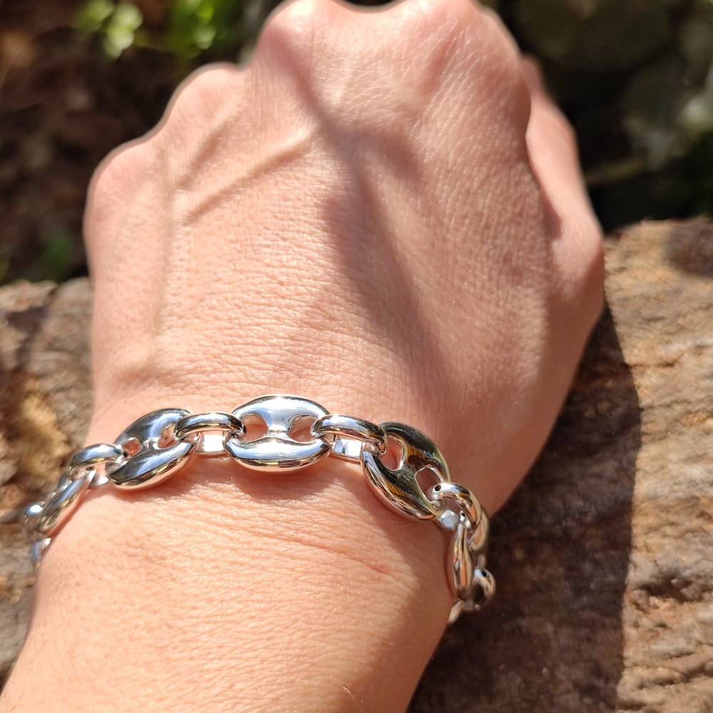 Bracciale ANNA in argento 925 maglia marina | GIOIELLI IN ARGENTO