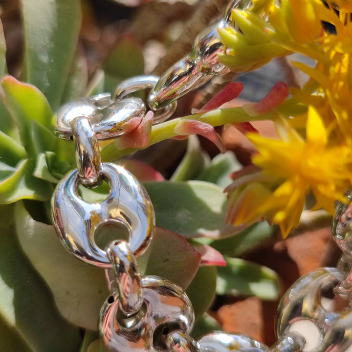 Bracciale ANNA in argento 925 maglia marina | GIOIELLI IN ARGENTO