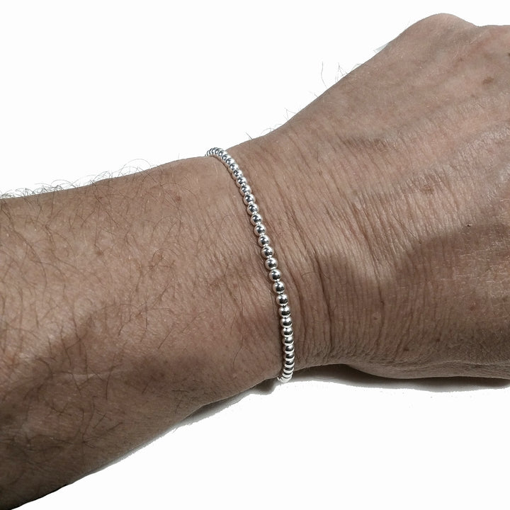 BRACCIALE ARGENTO sfere piccole | Gioielli in argento | elastico