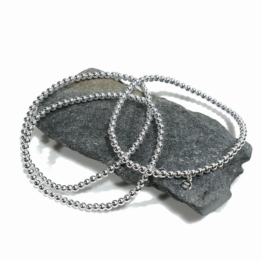 BRACCIALE ARGENTO sfere piccole | Gioielli in argento | elastico