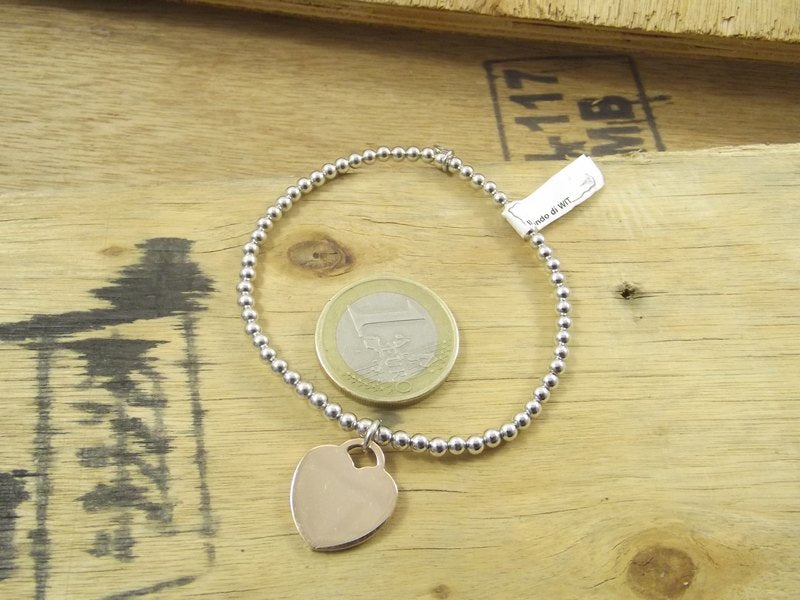 BRACCIALE ARGENTO sfere e CUORE - ilmondodiwit - Bracciale