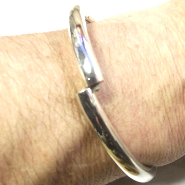 Bracciale rigido in argento 925 cerchio - liscio e aperto