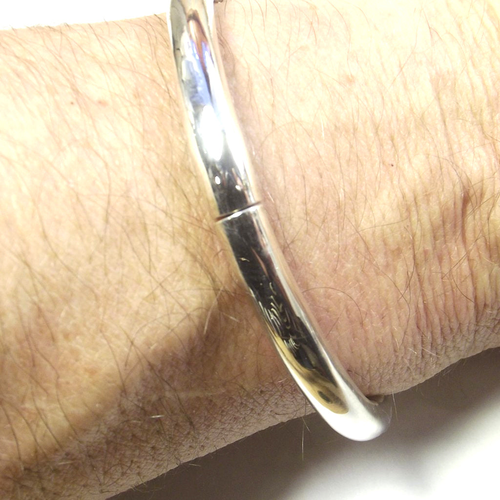 Bracciale rigido in argento 925 cerchio - liscio e aperto