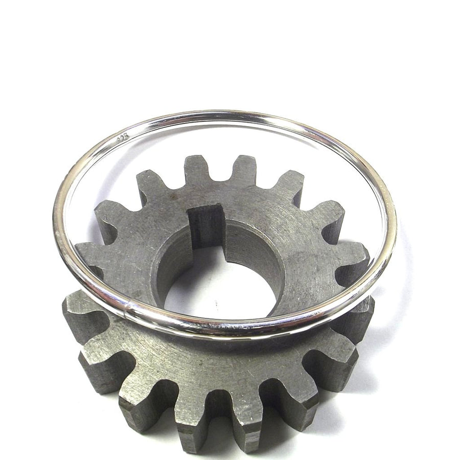 Bracciale rigido in argento 925 cerchio fine - liscio e aperto