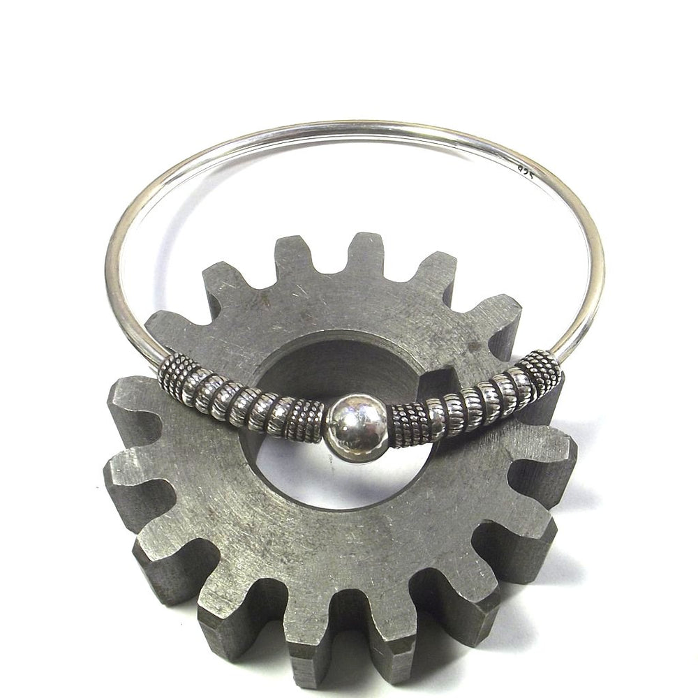 Bracciale argento 925 cerchio - rigido sfera