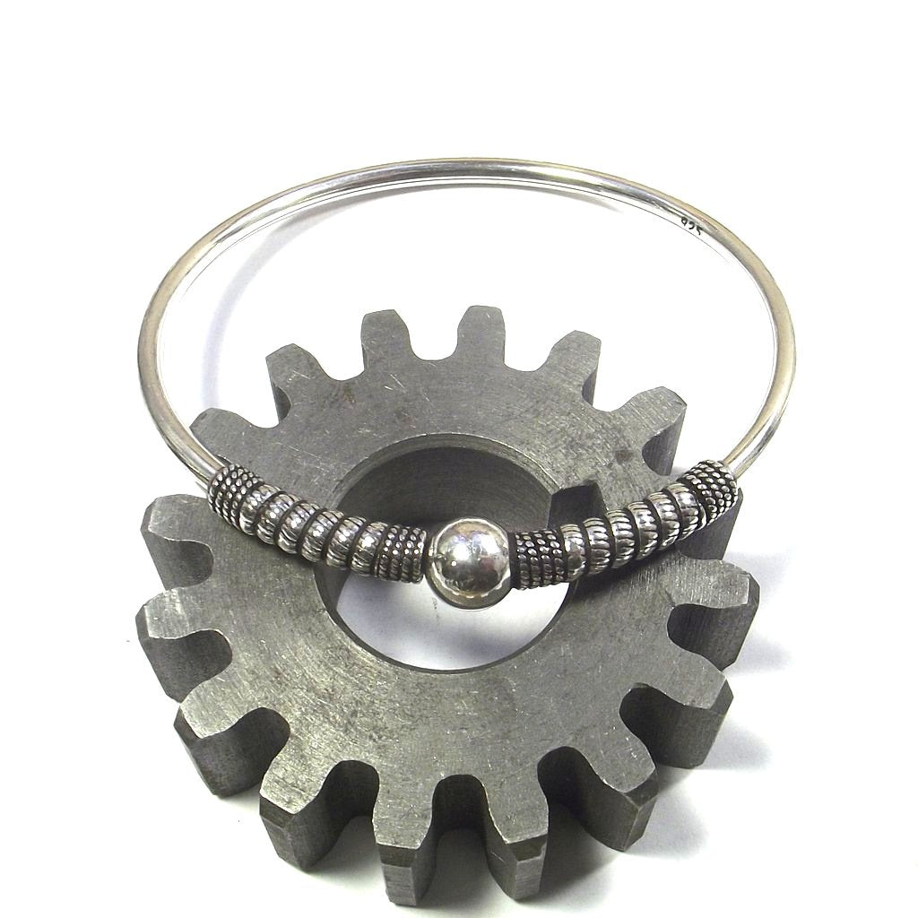Bracciale argento 925 cerchio - rigido sfera