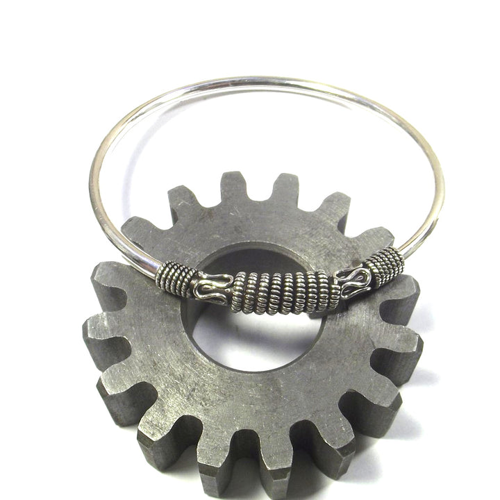 Bracciale argento 925 cerchio - rigido filigrana etnicaBracciale rigido etnico in argento 925 uomo e donna