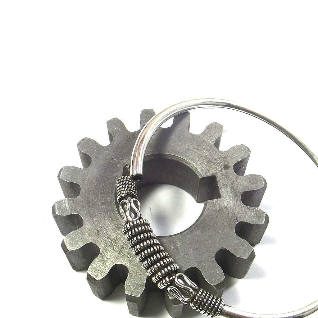 Bracciale rigido etnico in argento 925 uomo e donna