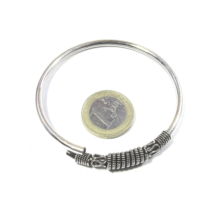 Bracciale rigido etnico in argento 925 uomo e donna