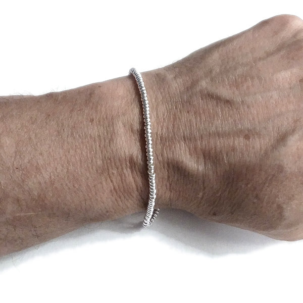 BRACCIALE ARGENTO a dischi piccoli leggeri