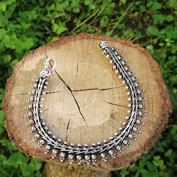 Bracciale etnico DHATRI in argento 925 | Bracciali indiani SNAKE originali - Il mondo di Wit