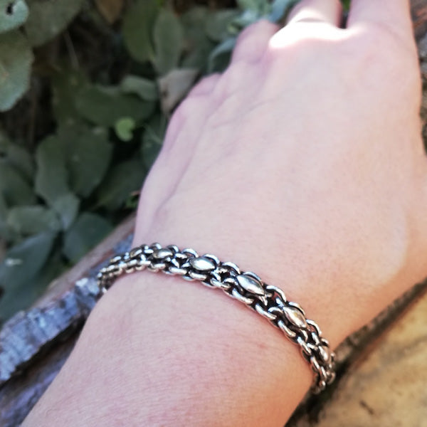 Bracciale etnico DRISTI in argento 925 | Bracciali indiani SNAKE originali - Il mondo di Wit