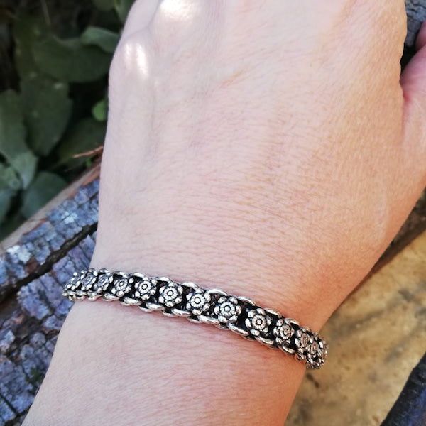 Bracciale etnico GARGI in argento 925 | Bracciali indiani SNAKE originali - Il mondo di Wit