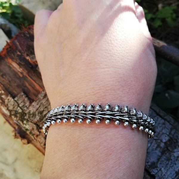 Bracciale etnico GAURI in argento 925 | Bracciali indiani SNAKE originali - Il mondo di Wit