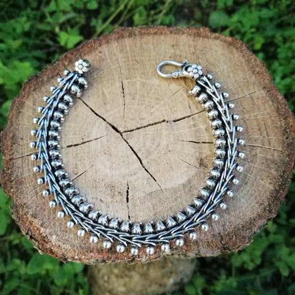 Bracciale etnico GAURI in argento 925 | Bracciali indiani SNAKE originali - Il mondo di Wit