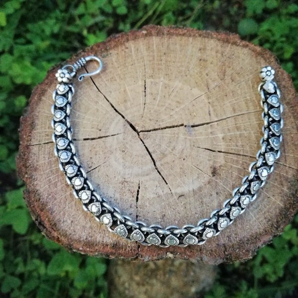 Bracciale etnico KIRAN in argento 925 | Bracciali indiani SNAKE originali - Il mondo di Wit