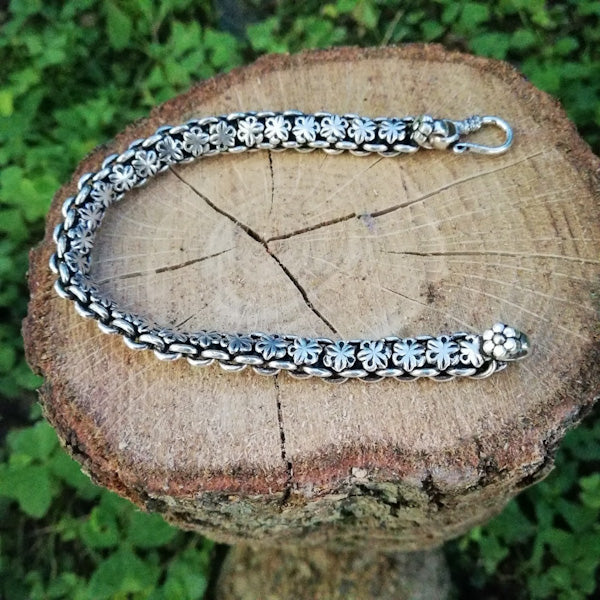 Bracciale etnico KISHORI in argento 925 | Bracciali indiani SNAKE originali - Il mondo di Wit