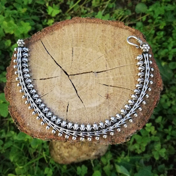 Bracciale etnico KOMAL in argento 925 | Bracciali indiani SNAKE originali - Il mondo di Wit