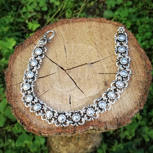 Bracciale etnico KUMUD in argento 925 | Bracciali indiani SNAKE originali - Il mondo di Wit