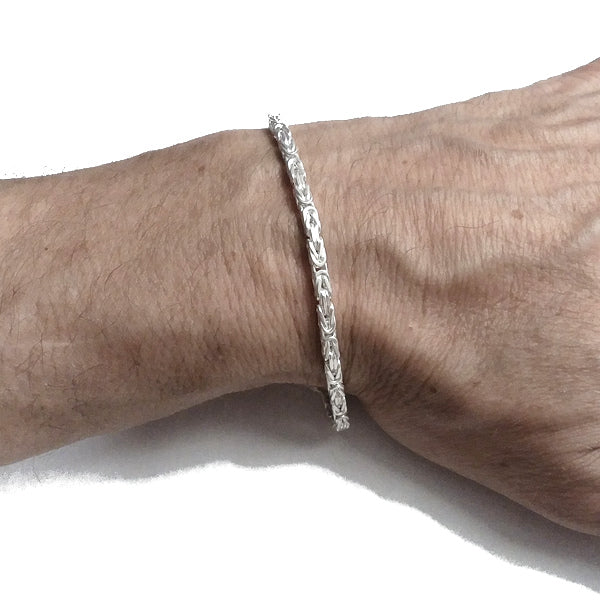 BRACCIALE ARGENTO 925 maglia bizantina