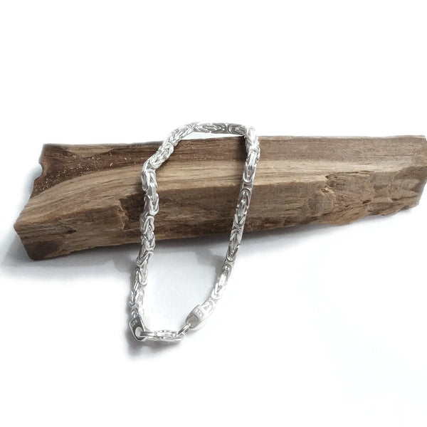 BRACCIALE ARGENTO 925 maglia bizantina