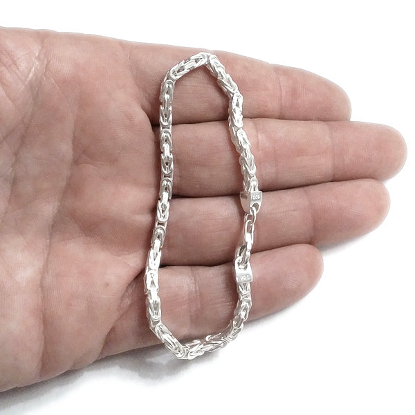 BRACCIALE ARGENTO 925 maglia bizantina