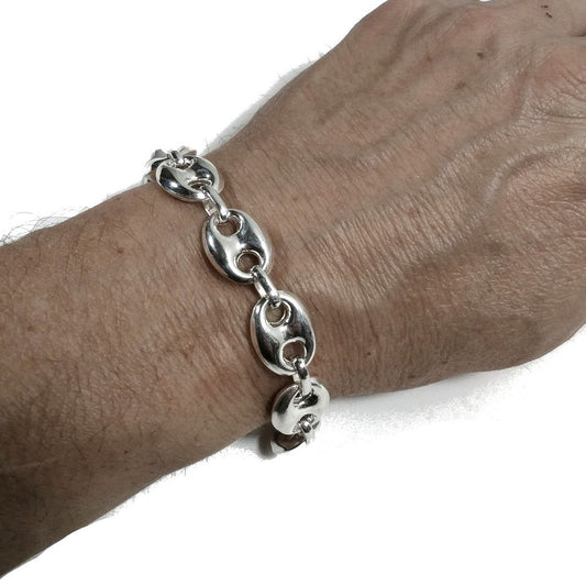 Bracciale d'argento in argento 925 - maglia marina