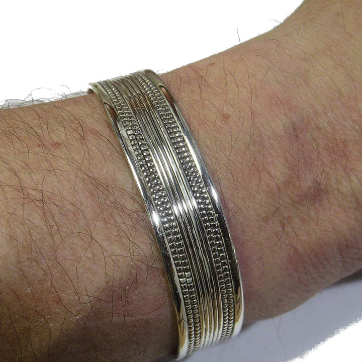 Bracciale argento da uomo - rigido - treccia | GIOIELLI uomo e donna