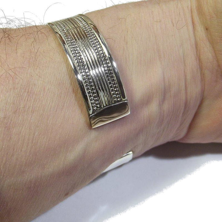 Bracciale argento da uomo - rigido - treccia | GIOIELLI uomo e donna