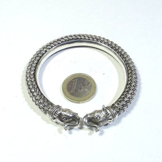 BRACCIALE rigido in ARGENTO 925 elefante