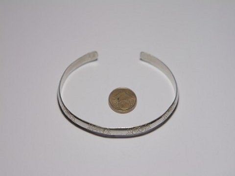 Bracciale argento da uomo - rigido inciso