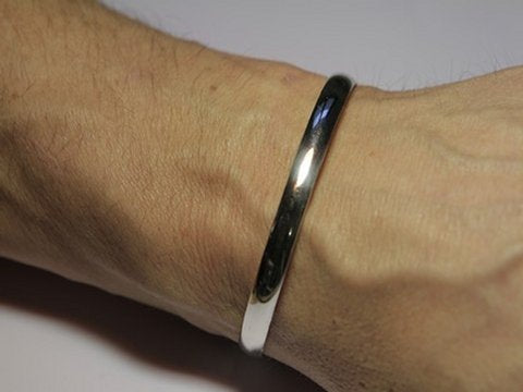 Men's silver bracelet - rigid
