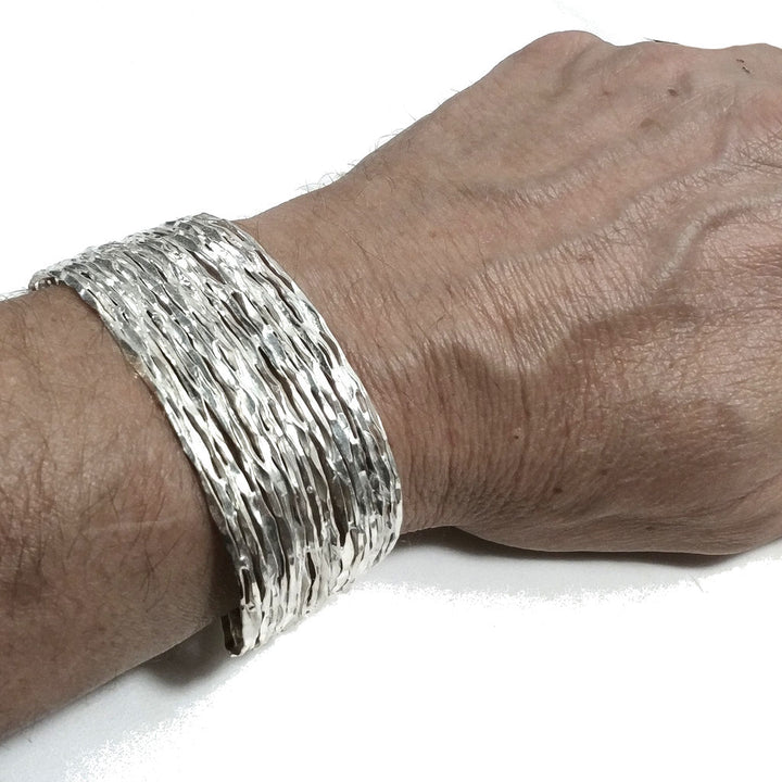 Bracciale artigianale in argento 925 Bracciale rigido | GIOIELLI IN ARGENTO