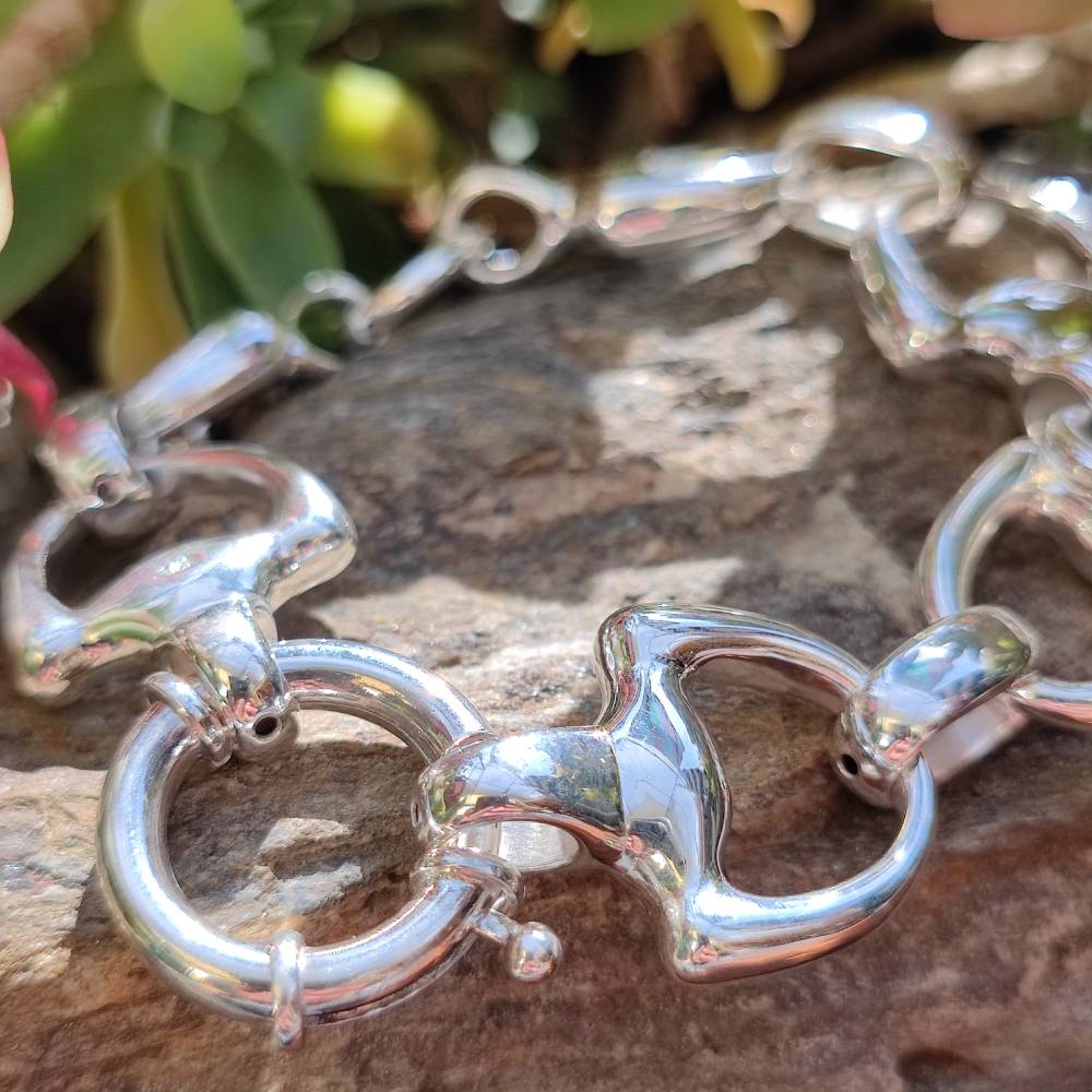 Bracciale AURORA in argento 925 maglia FIOCCO | GIOIELLI IN ARGENTO