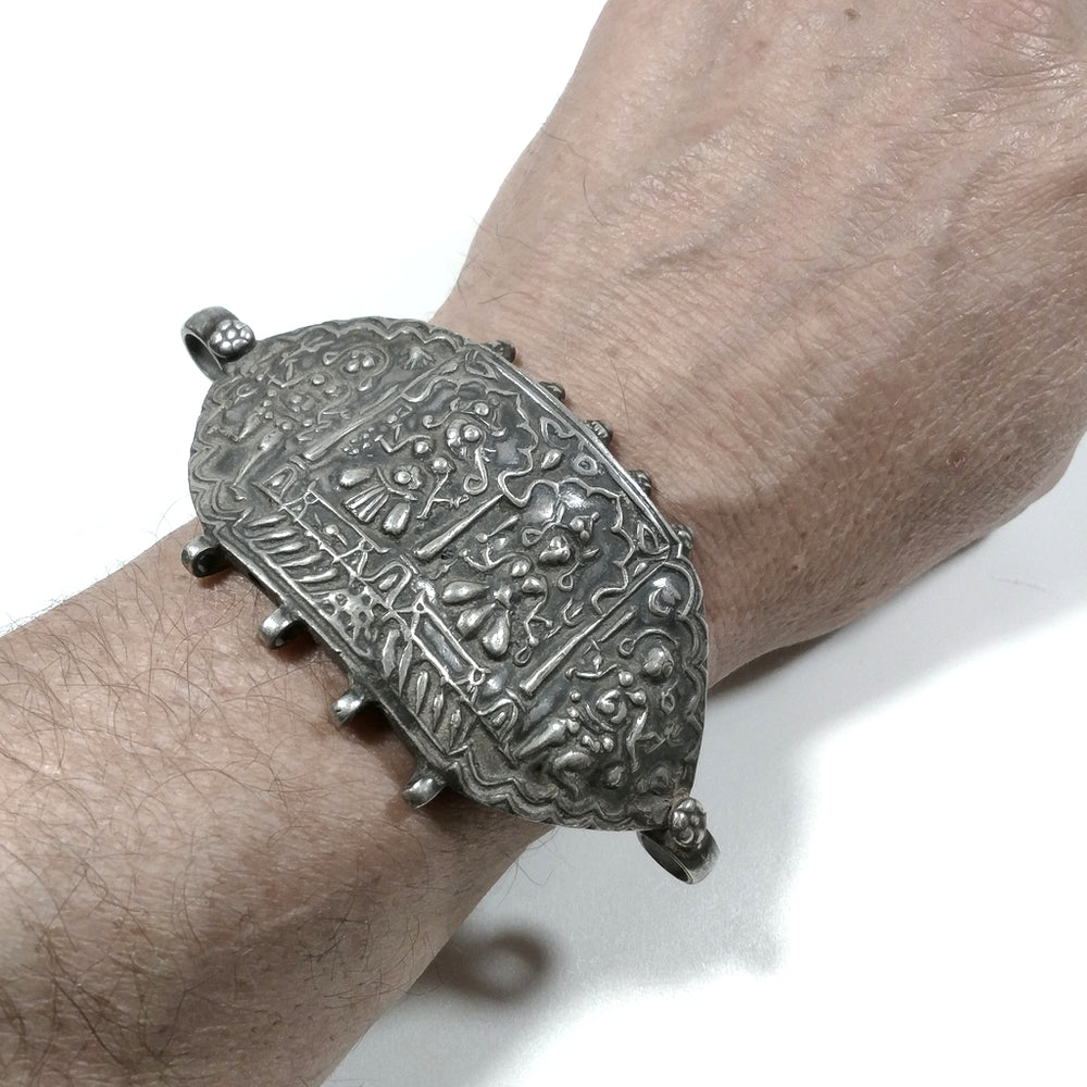 Bracciale indiano in argento antico 925 - VADODARA