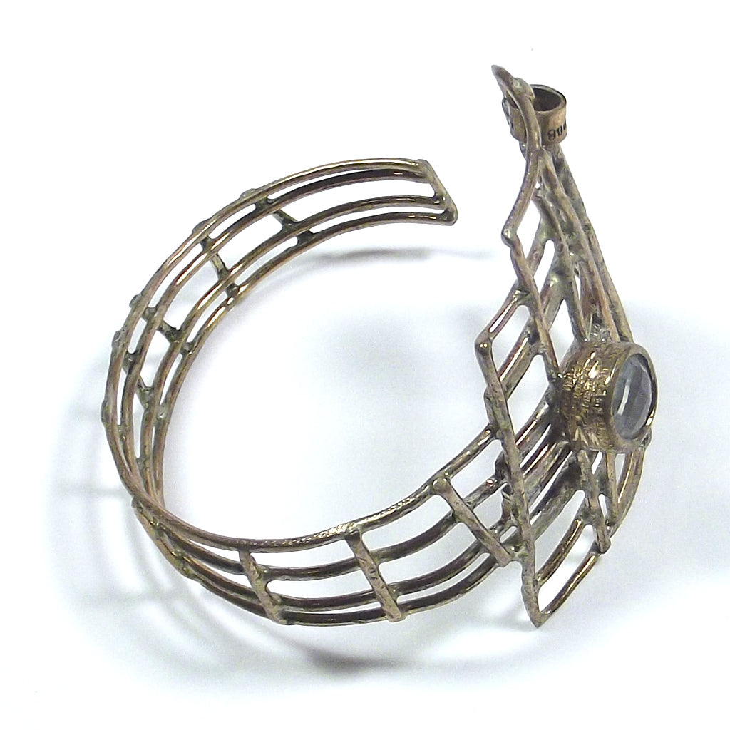 Handgefertigtes ARMBAND mit grünem Amtheisten - Bronzezeit1968 | EINZELSTÜCK