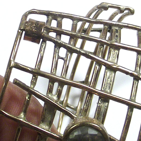 BRACCIALE artigianale con amteista verde - bronzeage1968 | PEZZO UNICO – immagine2