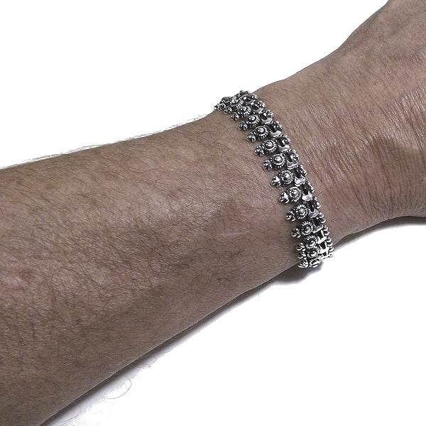 Bracciale etnico MUNJAL in argento 925 | Bracciali indiani SNAKE originali - Il mondo di Wit