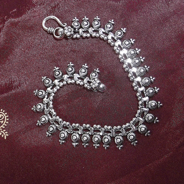 Bracciale etnico MUNJAL in argento 925 | Bracciali indiani SNAKE originali - Il mondo di Wit