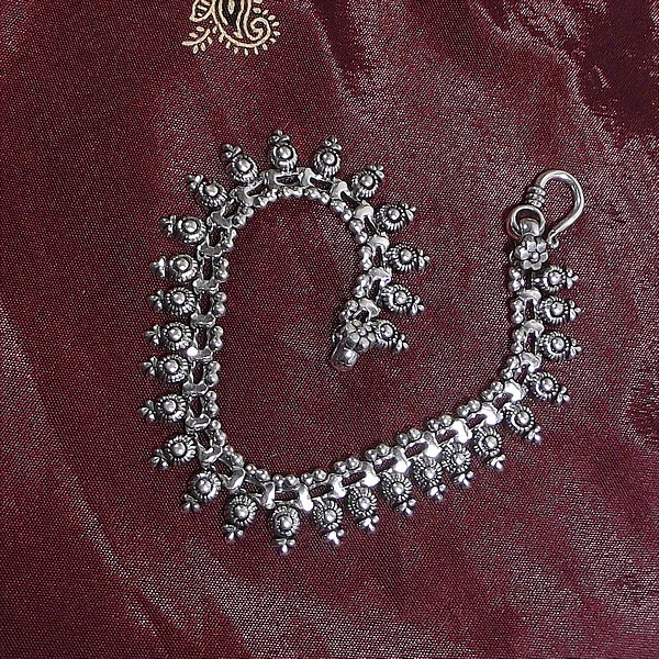 Bracciale etnico MUNJAL in argento 925 | Bracciali indiani SNAKE originali - Il mondo di Wit
