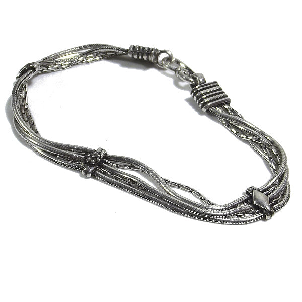 Bracciale KINTA in argento 925 | Bracciali indiani SNAKE originali - Il mondo di Wit