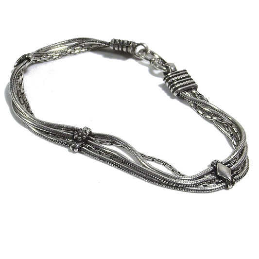 Bracciale KINTA in argento 925 | Bracciali indiani SNAKE originali - Il mondo di Wit