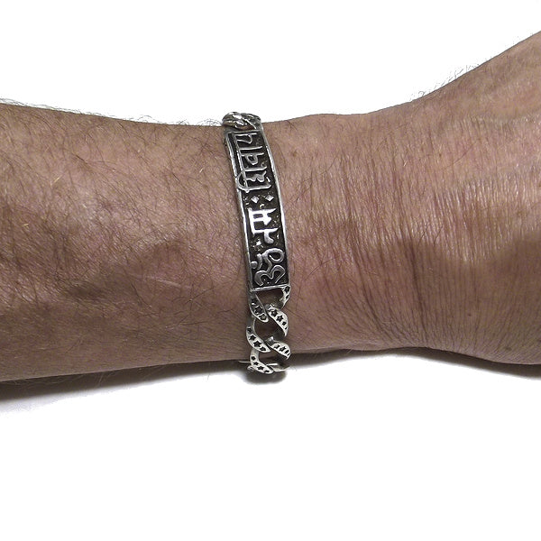 Bracciale OM NAMAH Śivāya in argento 925 | Bracciali indiani SNAKE originali - Il mondo di Wit