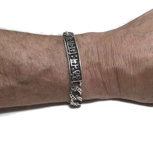 Bracciale OM NAMAH Śivāya in argento 925 | Bracciali indiani SNAKE originali - Il mondo di Wit