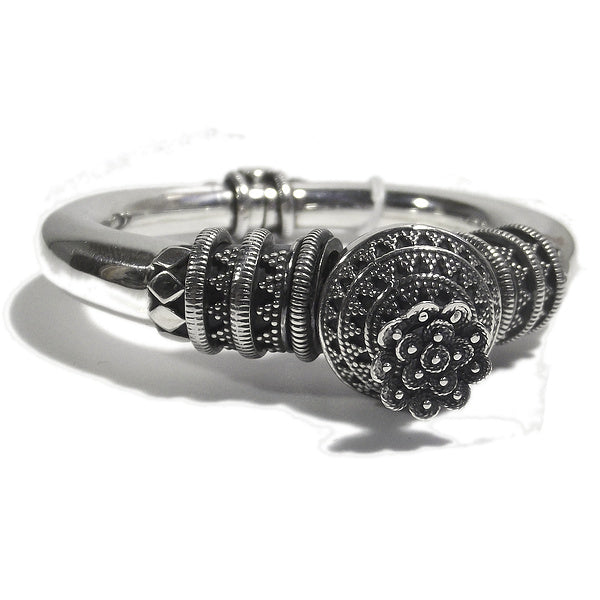 Bracciale etnico AAMANI in argento rigido | Gioielli etnici Il mondo di Wit